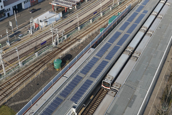 Solar modules for metro stations